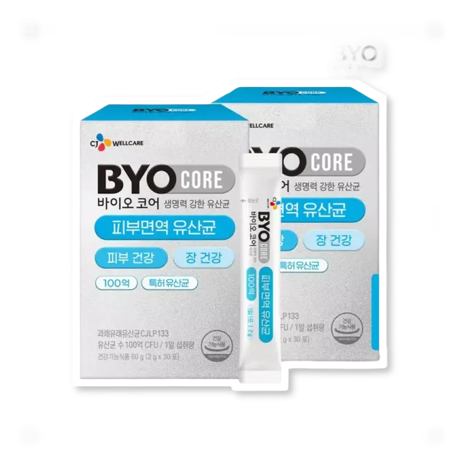 [CJ웰케어]바이오코어 피부면역 유산균 100억 30포 x 2개(2개월분)